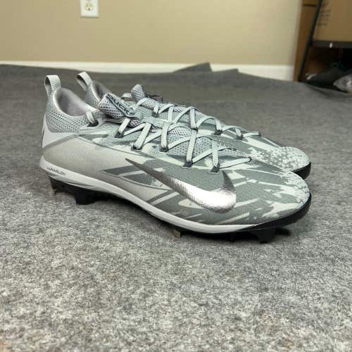 Nike Mens Baseball Cleats 14 Gray Oregon Ducks Team Issued Lunar Vapor Ultrafly