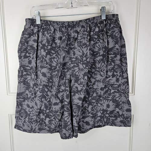 PATAGONIA Mens Size: L Swim Trunks Mesh Lined Nylon Gray Floral Hiking Shorts 8