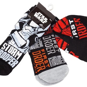 3 Pairs - Vintage Disney Star Wars Adult Shoe 7-12 Low Cut Socks 2016 - Style 3