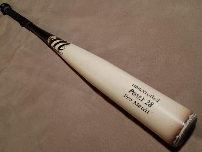 USED Marucci Posey 28 Pro Metal 34/31 (-3) 2 5/8 BBCOR Alloy Baseball Bat MCBP28