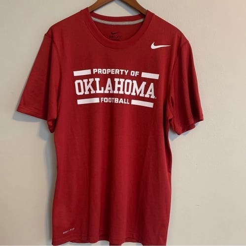 Nike Men's Oklahoma Sooners Football T-Shirt Crimson Mens Medium Dri-Fit