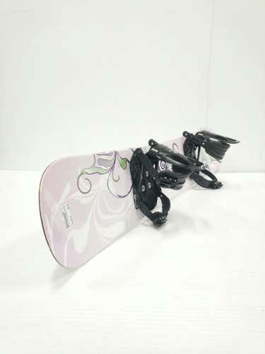 Used Morrow Mini Wild Flower 128 Cm Girls' Snowboard Combo