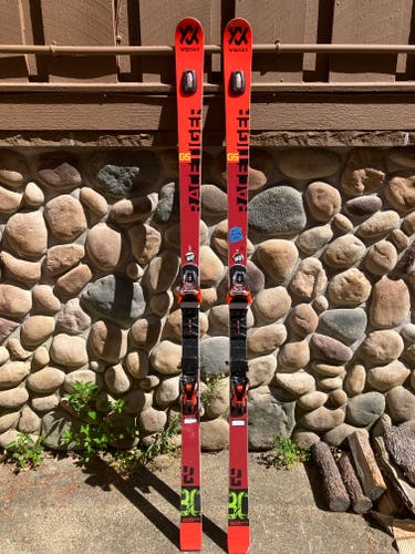 Volkl 193 cm Racing Racetiger FIS GS Skis With Marker XComp 18 din binding and race plate