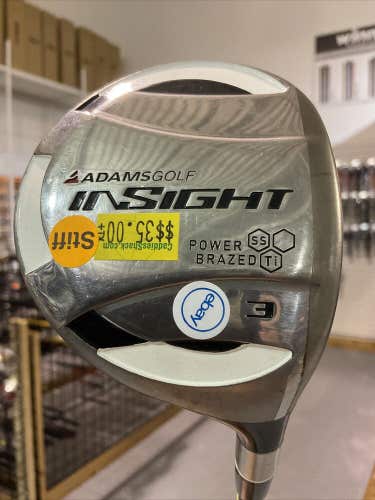 Adams Insight #3 Fairway Wood Golf Club Aldila Stiff Flex Graphite Shaft MRH