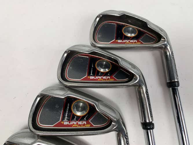 TaylorMade Burner Plus Iron Set 4-PW+GW+SW Dynamic Gold S300 Stiff Steel Mens RH