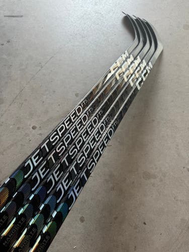 NHL New Senior CCM Right Handed 80 Flex P28 Pro Stock Black Chrome JetSpeed FT5 Pro Hockey Stick