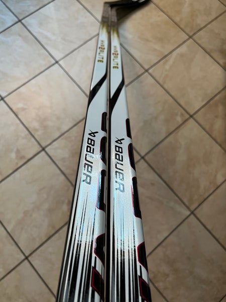 New 2 Pack 2x 77 Flex Right Handed P92 White/Gold Hyperlite2 Hockey Sticks