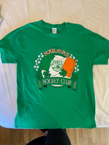 Worcester Railers Hockey Club 2020 Irish T shirt size Large