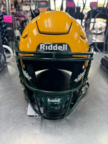 Riddell Speed Flex Helmet Size Medium With Varsity Shell Yellow/Green