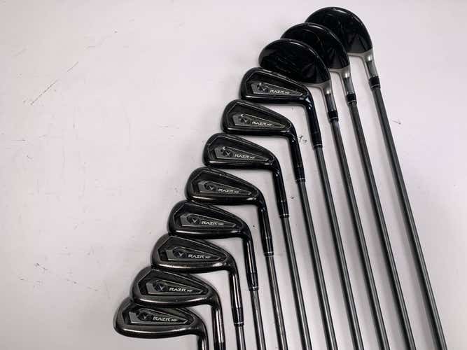 Callaway Razr XF Iron Set 3-PW+AW+SW 55g Senior Graphite Mens RH Midsize Grips