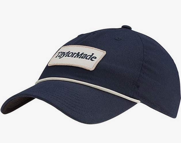 NEW TaylorMade Vintage 5 Panel Rope Navy Adjustable Snapback Golf Hat/Cap