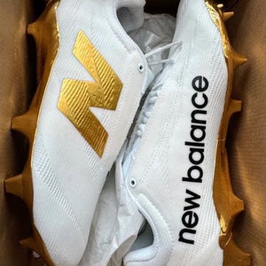 White/Gold Burn X4 New Balance All American Cleats