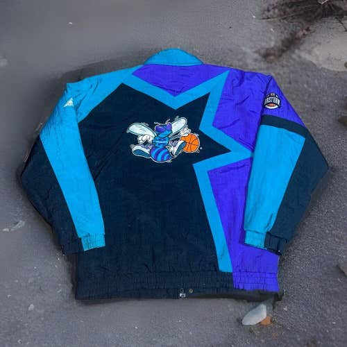 Vintage Charlotte Hornets Apex One Quilted Windbreaker Jacket Men’s Large NBA