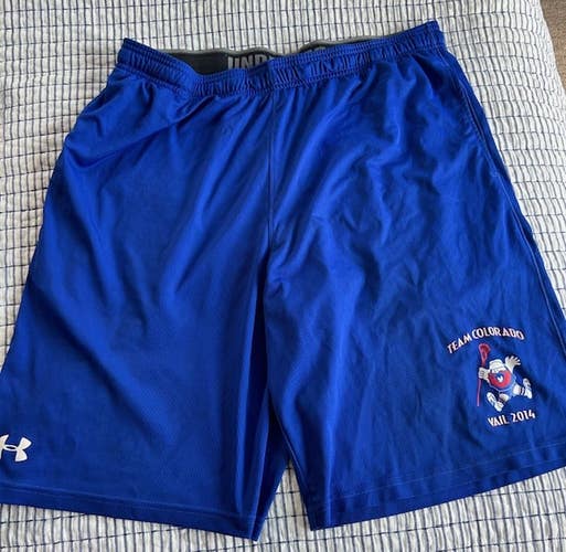 Under Armour Team Colorado lacrosse team shorts pockets XL mens