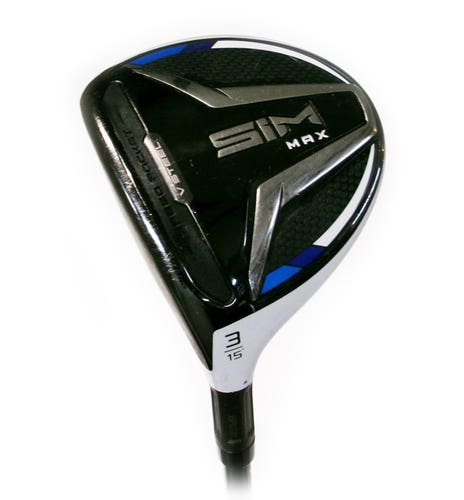 LH TaylorMade Sim Max 15* 3 Wood Graphite Fujikura Ventus Blue Regular Flex