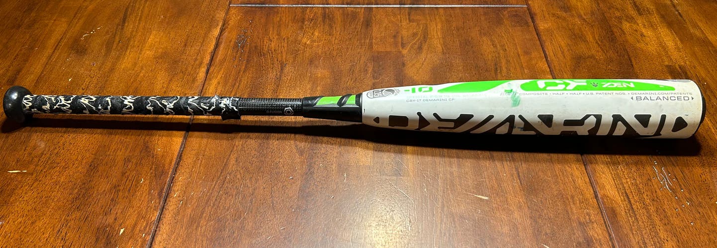 Used 2017 DeMarini CF Zen USSSA Certified Bat (-10) Composite 21 oz 31"