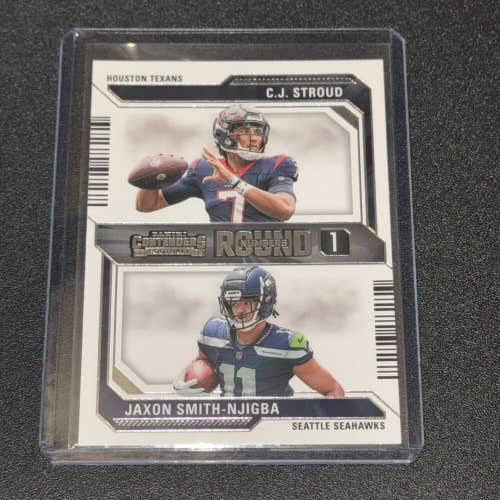 CJ Stroud & Jaxson Smith Njigba 2023 Panini Contenders NFL Round 1 Numbers RC #4