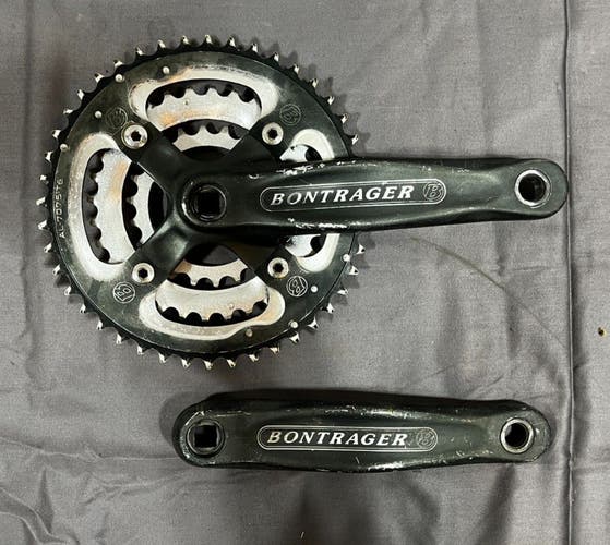 Bontrager 170mm 44/32/22 Black Aluminum/Steel Mountain Bike Triple Crankset