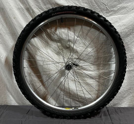 Mavic X 221 32-Spoke Silver Aluminum 26" Mtn Bike Front Wheel MOAB XC Tire