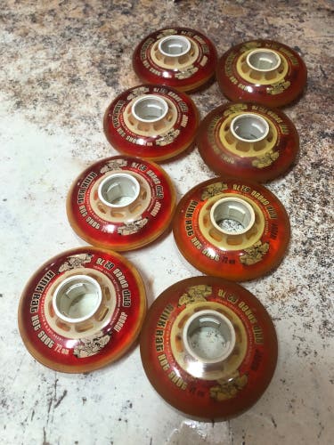 [NEW & USED] 72MM Red Rink Rat Hotshot Hockey Wheels