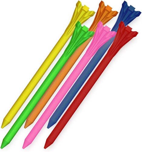 Champ My-Hite Fly Tees 3.25" Plastic Golf Tees - (25 Tees) - Mixed Colors