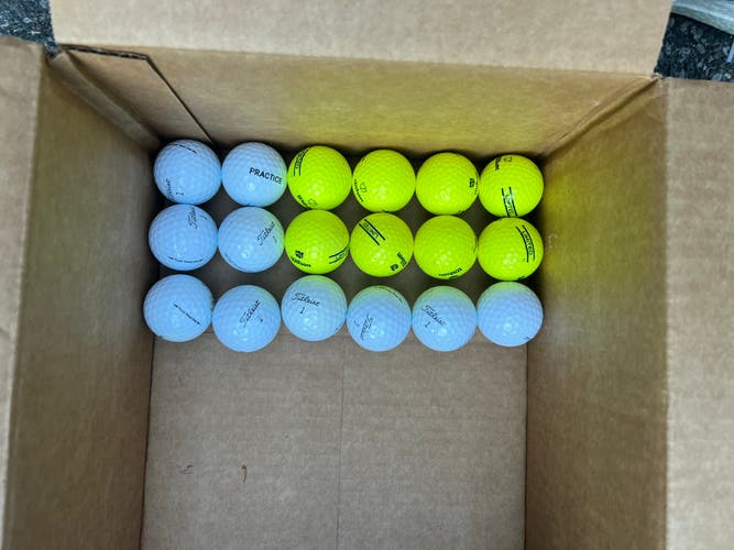 Set Of 18 Assorted Titleist Golf Balls