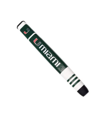 NEW Team Golf Miami Hurricanes Green/White Jumbo Putter Grip w/Ball Marker