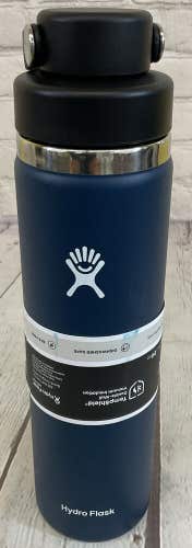 Hydro Flask 24oz Wide Mouth Flex Cap TempSheild Leakproof Stainless Steel Indigo