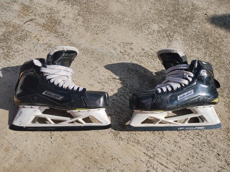 Used Senior Bauer Supreme 2S Pro Hockey Goalie Skates Regular Width 10