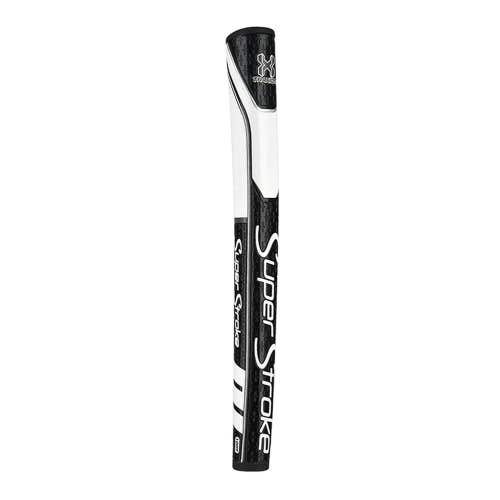 SuperStroke Traxion 1.0 PT Putter Grip (Black/White, 82g) Golf NEW