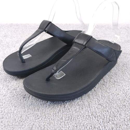 FitFlop Mina Thong Flip Flop Sandals Womens Size 9 Comfort Shoes Black