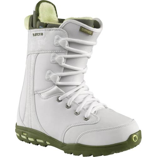 NEW Burton Sapphire Snowboard Boots!  Size 5.5 Euro 36  White & Green