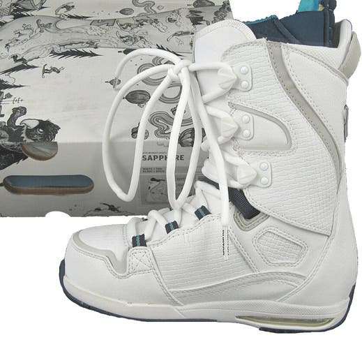 NEW Burton Sapphire Snowboard Boots! White Size 6 Euro 36.5 Traditional Lace