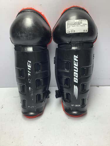 Used Bauer 10" Hockey Shin Guards