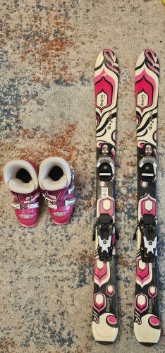 Used K2 112 cm All Mountain Luv bug Skis With Bindings