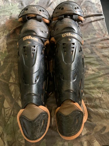 Used Wilson Int Large ( 14” ) Catchers Leg Guards