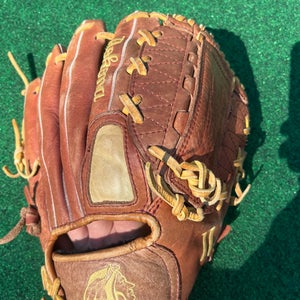 Brown Used Nokona NOK1200 Right Hand Throw Pitcher's Baseball Glove 12"