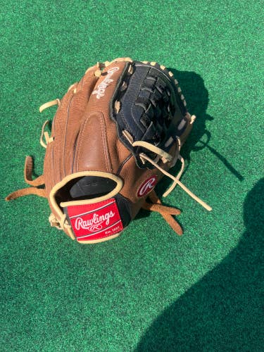 Brown Used Rawlings Premium Series Right Hand Throw Infield Baseball Glove 11.5"