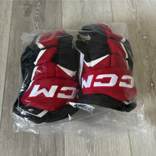 CCM FT6 Pro Senior Gloves 14” Red/Black/White