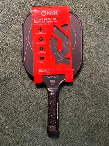 Onix Evoke Premier Raw Carbon 14mm Pickleball Paddle