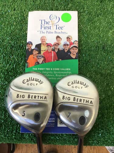 Callaway 2002 Big Bertha Ladies Woods Set 5 & 7 Graphite Shafts