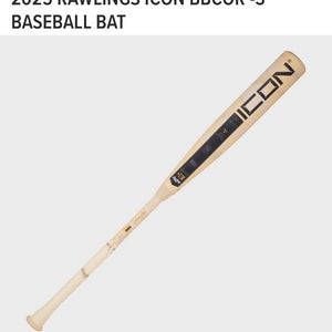 New Rawlings Icon BBCOR Certified Bat (-3) Composite 30 oz 33"