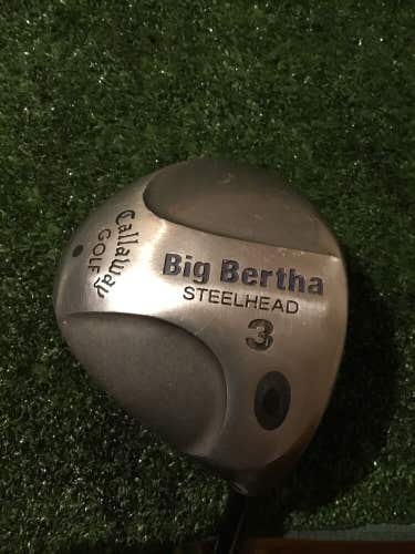 Callaway Big Bertha Steelhead 3 Wood Firm Graphite Shaft