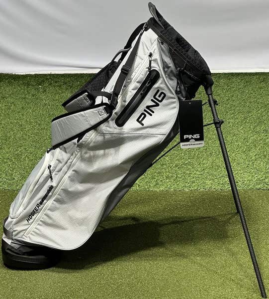 PING 2024 Hoofer Craz-E-Lite Stand Golf Bag White/Black NEW