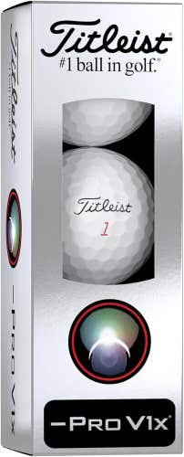 Titleist Golf Premium Golf Ball 3 Ball Sleeve Low Spin-  Pro V1x Left Dash