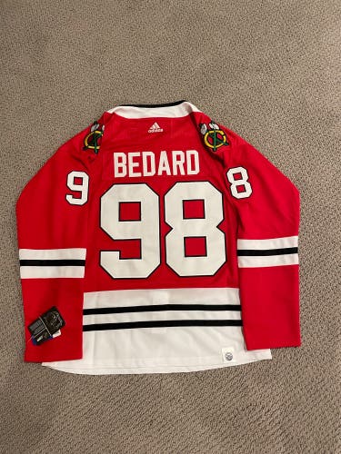 Connor Bedard Chicago Blackhawks Home Jersey size 50/medium With SCF patch