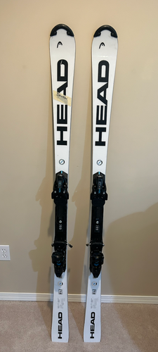 Used 2023 Men's HEAD 165 cm Racing World Cup e-SL Rebel Skis With Bindings Max Din 16