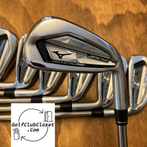 Mizuno JPX 921 Hot Metal Pro Iron Set / 4-PW Stiff Flex Graphite Shafts