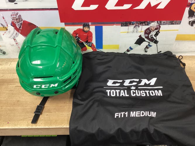 New Green Medium CCM Super Tacks X Helmet (display)