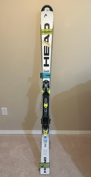 Used 2023 Men's HEAD 165 cm Racing World Cup e-SL Rebel Skis With Bindings Max Din 20